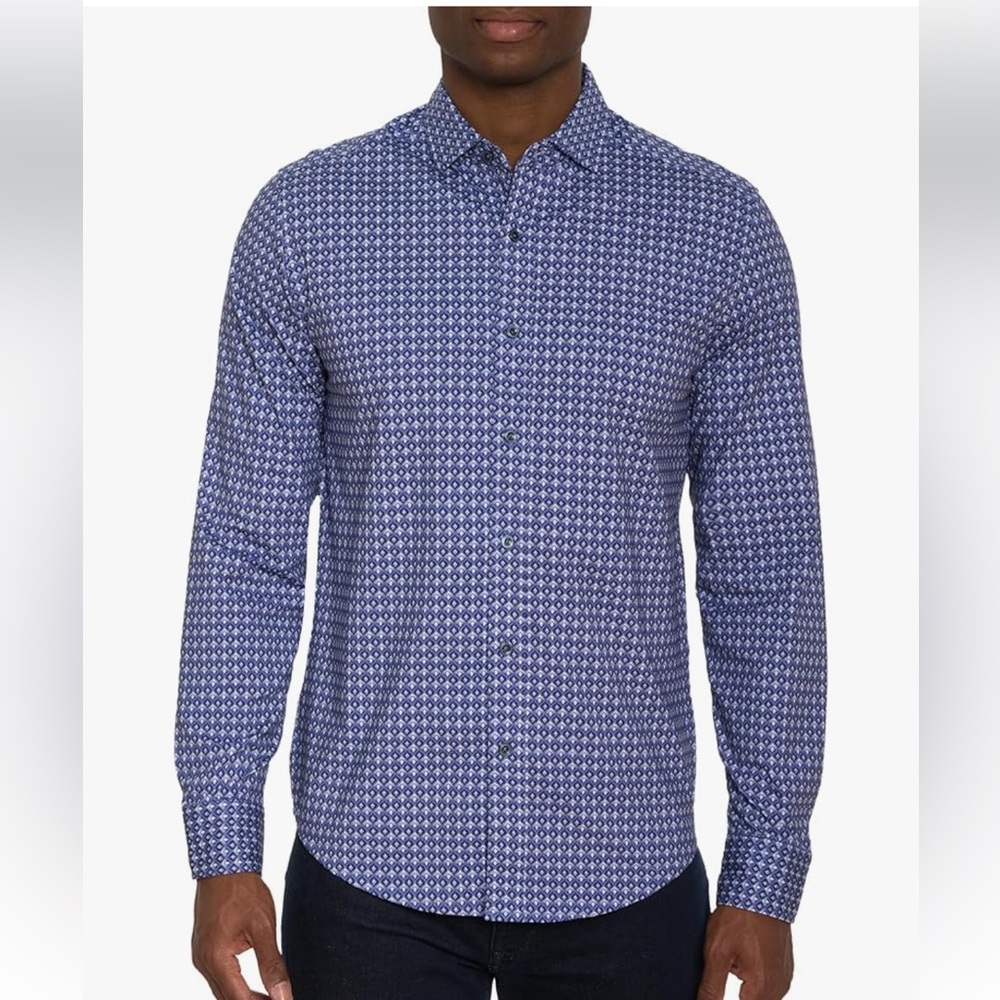 Robert Graham Men's Bernardi Long-Sleeve Button-Down Shirt Button Down Shirt L